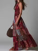 Stella- Abito midi in stile boho con arricciature