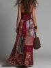 Stella- Abito midi in stile boho con arricciature